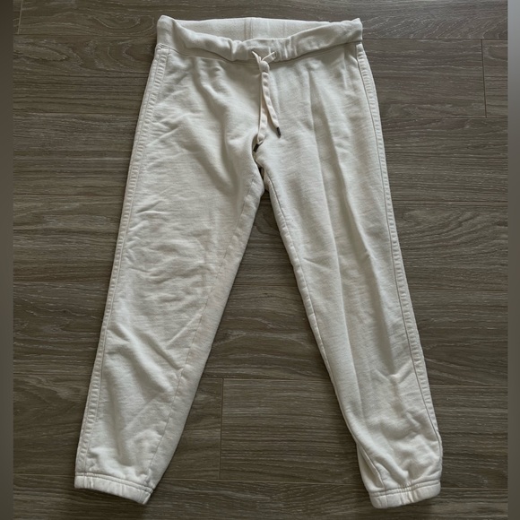 Norma Kamali Pants - Norma Kamali Cream Cotton Lounge Pant in Milk Sz XS EUC